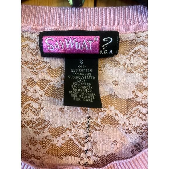 Say What Cardigan Women’s Size S Pink Button Up (1160) - Picture 2 of 3